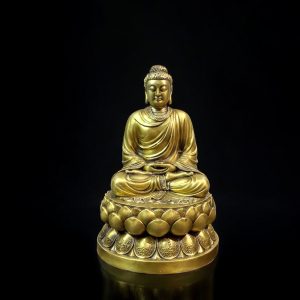 a gold statue of a buddha