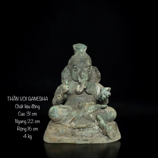 Tượng Thần Voi Ganesha bằng đồng – Biểu tượng trí tuệ và may mắn