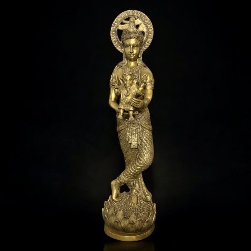 Tượng nữ thần parvati bằng đồng