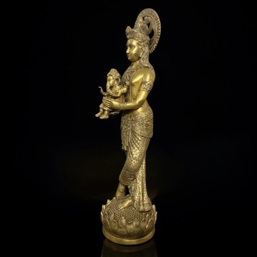 Tượng nữ thần parvati bằng đồng