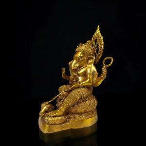 a gold statue of a god