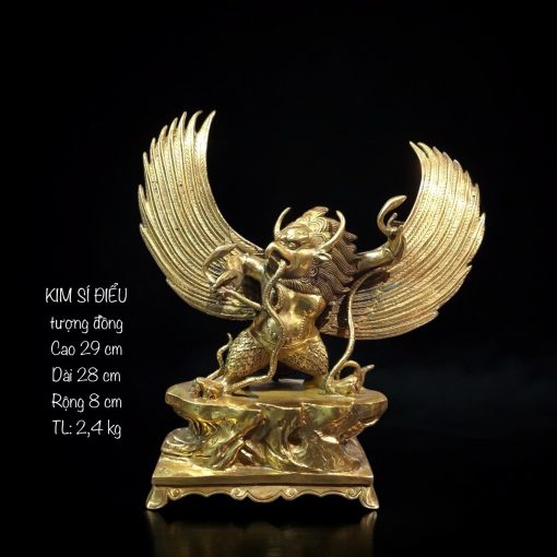 TƯỢNG THẦN CHIM KIM SÍ ĐIỂU BẰNG ĐỒNG