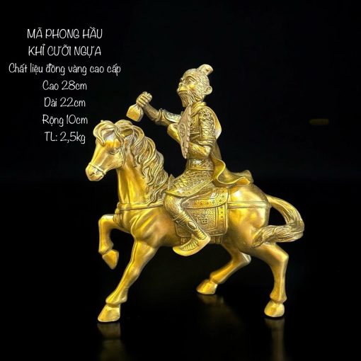 a gold statue of a man riding a horse
