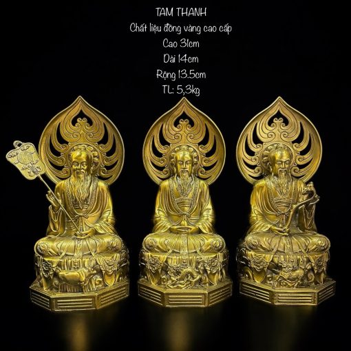 Bộ Tượng Tam Thanh Bằng Đồng