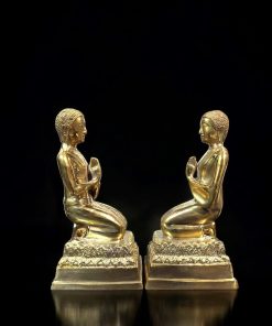 a pair of gold statuesTượng Đồng Tôn Giả Xá Lợi Phất