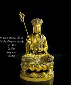 Tượng Địa Tạng Vương Bồ Tát Bằng Đồng Vàng Cao Cấp