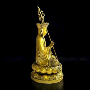 Tượng Địa Tạng Vương Bồ Tát Bằng Đồng Vàng Cao Cấp Tượng Địa Tạng Vương Bồ Tát Bằng Đồng Vàng Cao Cấ