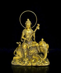 Bộ Tượng Phật Văn Thù Sư Lợi & Phổ Hiền Bồ Tát Bằng Đồng