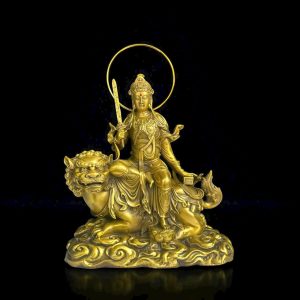 Bộ Tượng Phật Văn Thù Sư Lợi & Phổ Hiền Bồ Tát Bằng Đồng