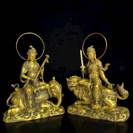 Bộ Tượng Phật Văn Thù Sư Lợi & Phổ Hiền Bồ Tát Bằng Đồn