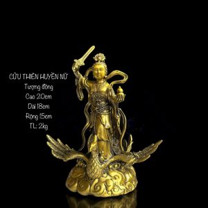 Tượng Cửu Thiên Huyền Nữ Bằng Đồng