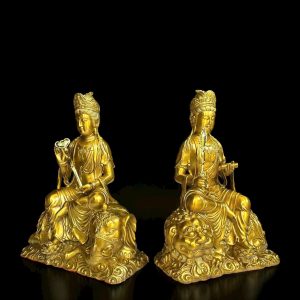Tượng Đồng Phật Văn Thù Sư Lợi – Phổ Hiền Bồ Tát
