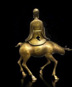 TƯỢNG ÔNG THỌ CƯỠI NAI BẰNG ĐỒNG