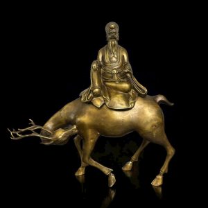TƯỢNG ÔNG THỌ CƯỠI NAI BẰNG ĐỒNG TƯỢNG ÔNG THỌ CƯỠI NAI BẰNG ĐỒNG
