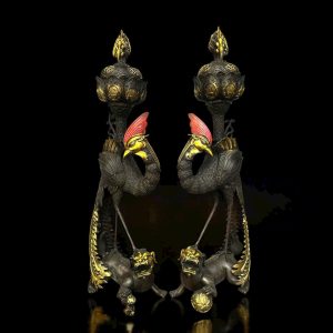 Lư Xông Trầm Song Hạc bằng đồng Lư Xông Trầm Song Hạc bằng đồng