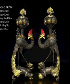 Lư Xông Trầm Song Hạc bằng đồng