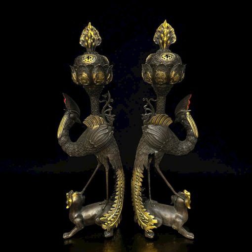 Lư Xông Trầm Song Hạc bằng đồng