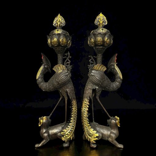Lư Xông Trầm Song Hạc bằng đồng